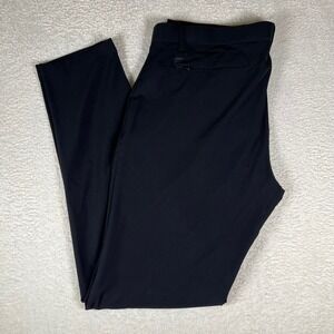 Fabletics The One Pant Mens 36 Black Performance Stretch Chino zip fly belt loop